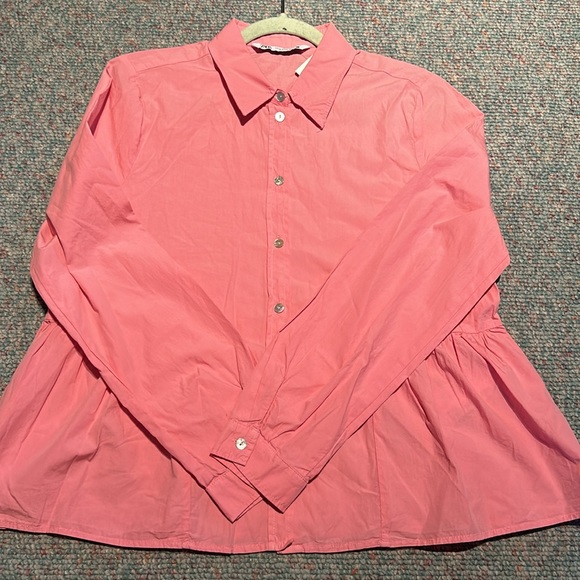 NWT Zara long sleeve Peplum blouse size Medium - Picture 9 of 9